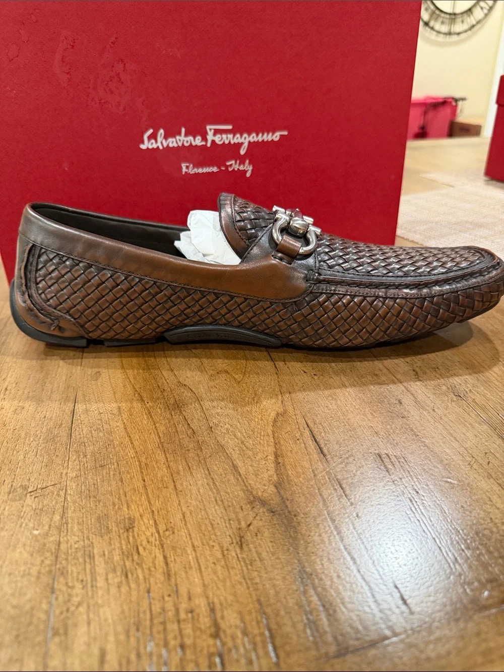Salvatore Ferragamo woven leather